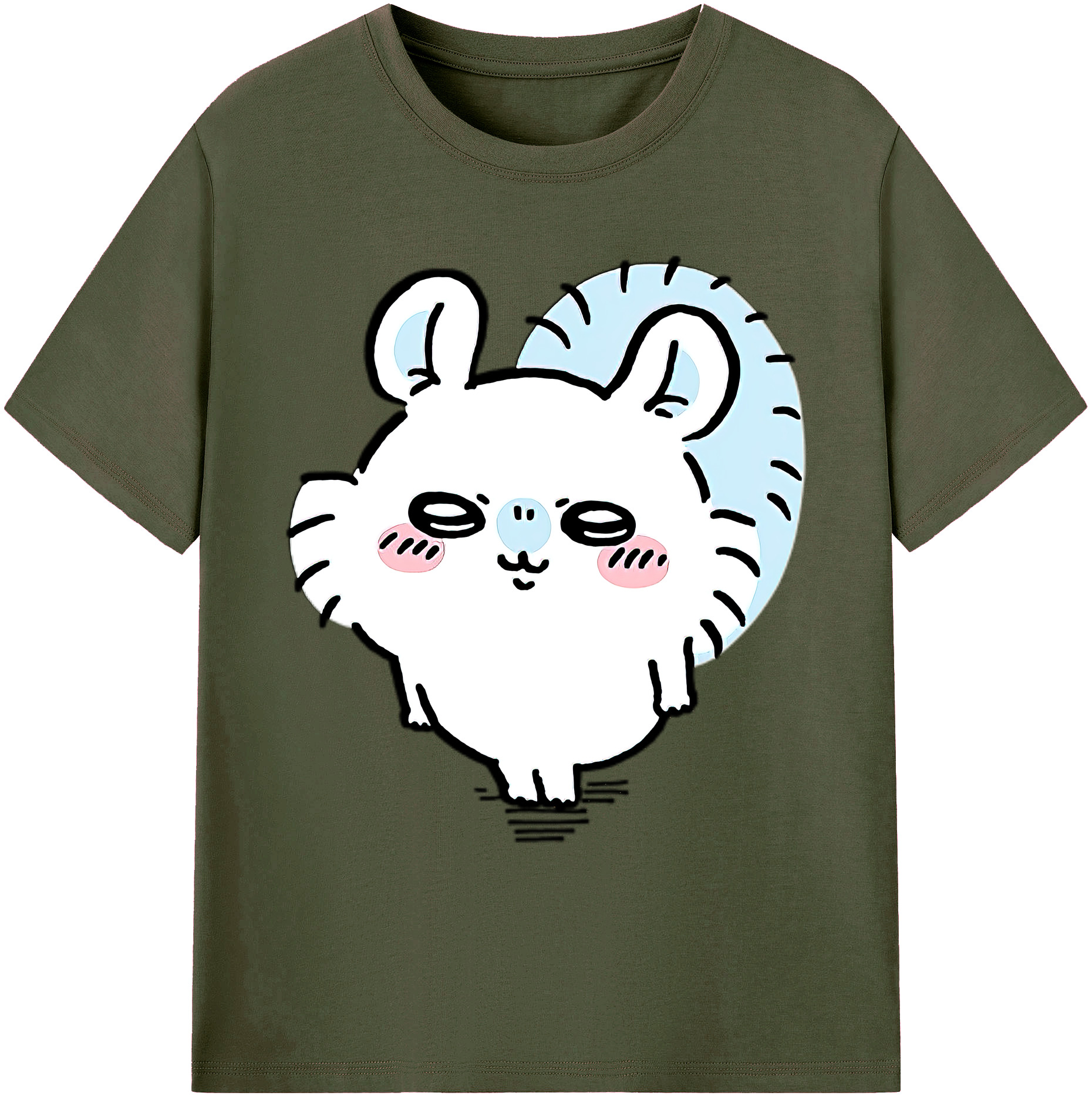 （画像用） ちいかわ モモンガ Chii-kawa Momonga 綿100％ メンズ半袖Tシャツ｜肌触りやわらか＆通気性